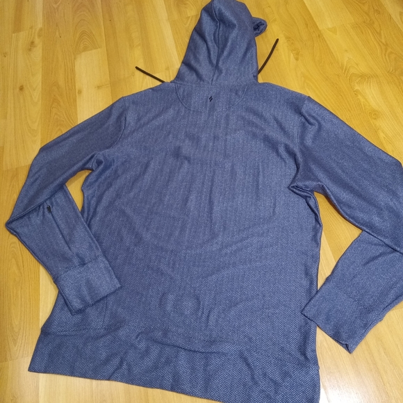 SODO Aparel Navy Performance Herringbone Hoodie *Size: Large - Picture 4 of 11
